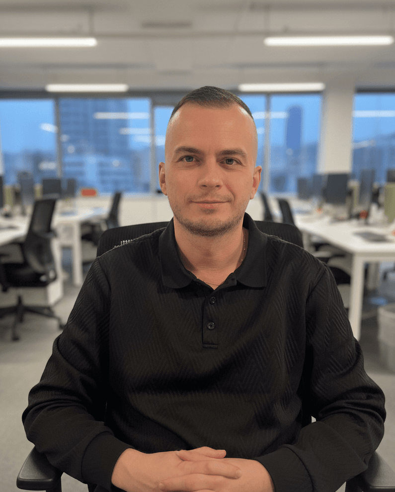 Brian Millot at the office